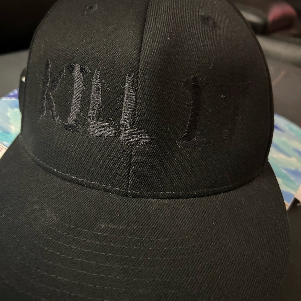 Black on black Embroidered 'KILL it gym trucker hat new